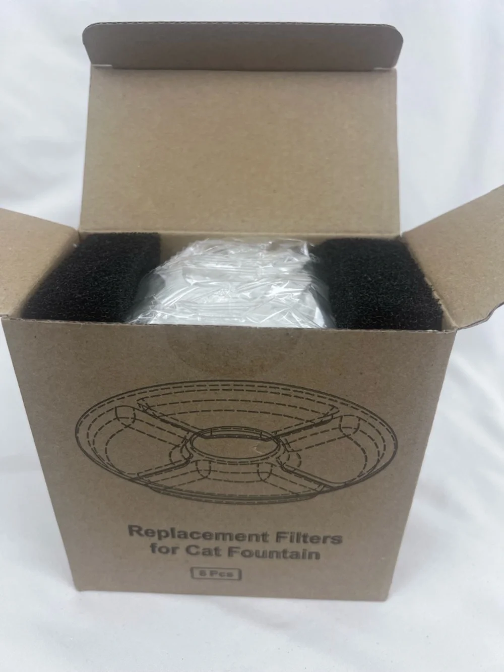 (8) Pack Cat Water Fountain Filters Automatic Pet Fountain Filter Replacement